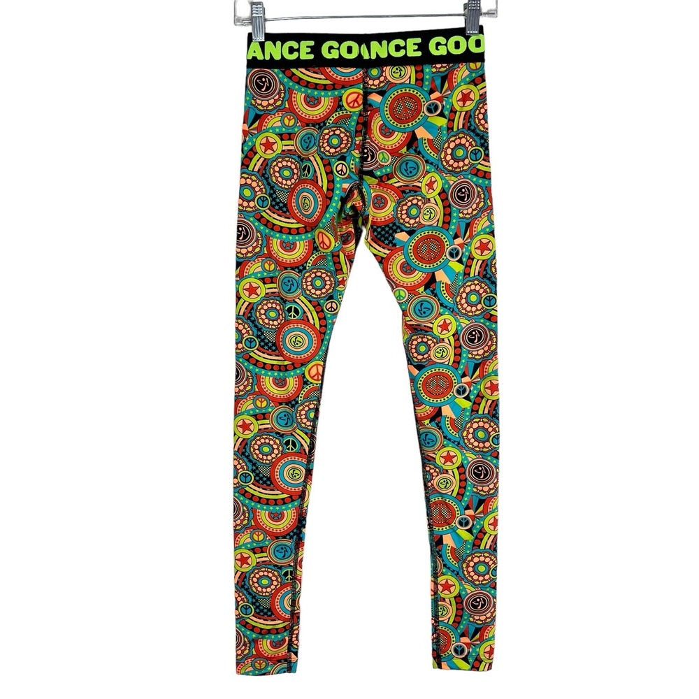 Zumba Wear Leggings Women Size XS Multicolor Hippie Peach - Feel Good Dance Good - Picture 7 of 11